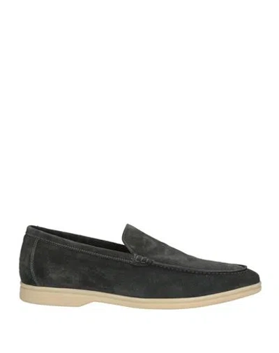 Giovanni Conti Man Loafers Lead Size 13 Leather In Gray
