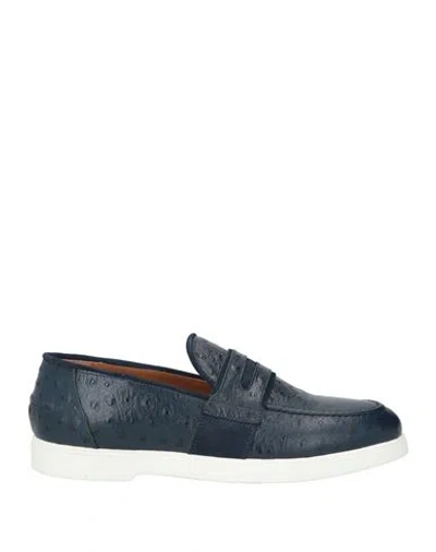 Giovanni Conti Man Loafers Midnight Blue Size 9 Leather