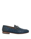 Giovanni Conti Man Loafers Navy Size 9 Calfskin In Navy