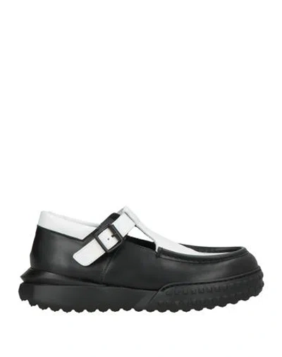 Giovanni Conti Man Loafers White Size 7 Calfskin In Black
