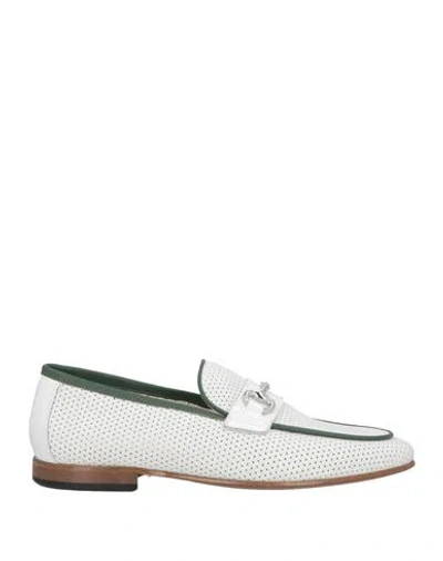 Giovanni Conti Man Loafers White Size 8 Calfskin