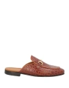 Giovanni Conti Man Mules & Clogs Brown Size 8 Leather In Brown