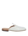 Giovanni Conti Man Mules & Clogs Cream Size 10 Leather In White