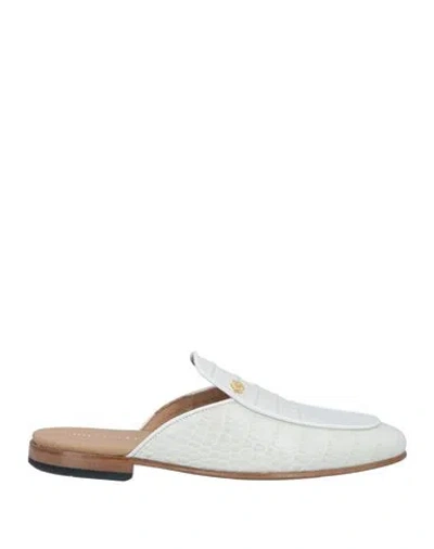 Giovanni Conti Man Mules & Clogs Cream Size 10 Leather In White