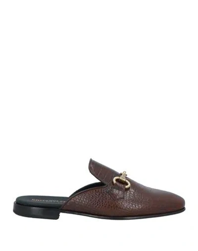 Giovanni Conti Man Mules & Clogs Dark Brown Size 13 Leather