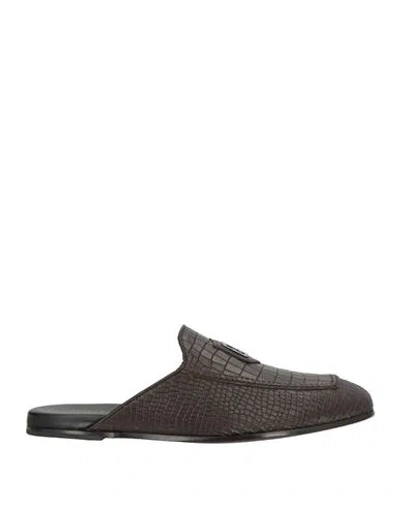 Giovanni Conti Man Mules & Clogs Dark Brown Size 9 Leather