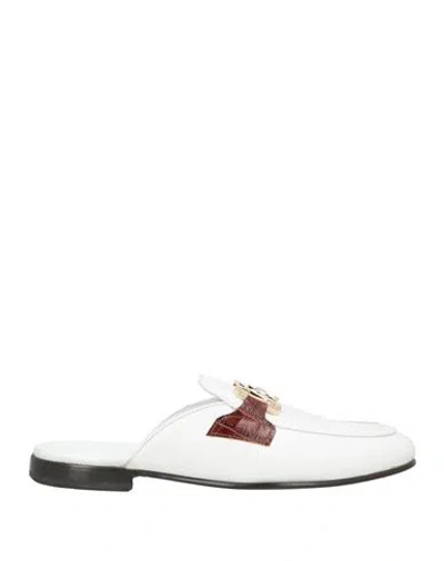 Giovanni Conti Man Mules & Clogs Off White Size 9 Leather