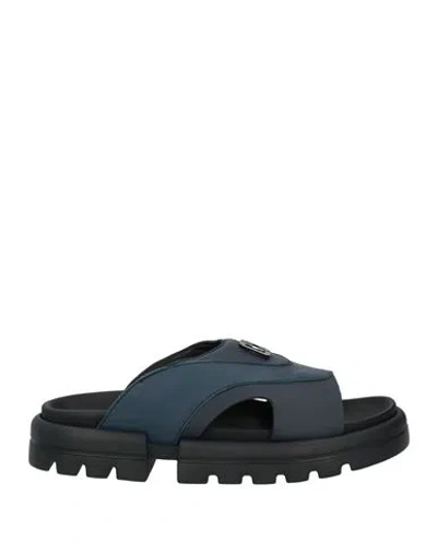 Giovanni Conti Man Sandals Midnight Blue Size 8 Leather