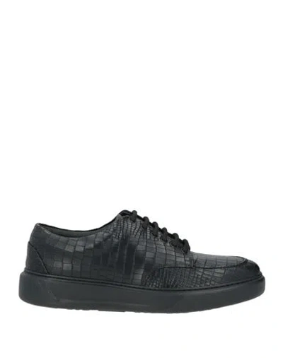 Giovanni Conti Man Sneakers Black Size 12 Leather