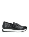 Giovanni Conti Man Sneakers Black Size 8 Leather In Black
