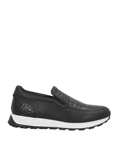 GIOVANNI CONTI GIOVANNI CONTI MAN SNEAKERS BLACK SIZE 8 LEATHER