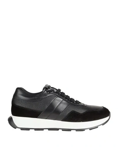 Giovanni Conti Man Sneakers Black Size 8 Leather