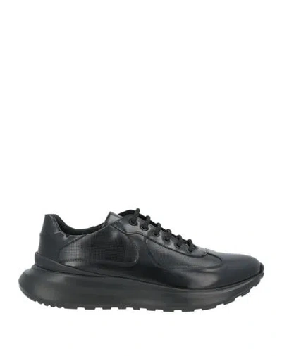 Giovanni Conti Man Sneakers Black Size 8 Leather