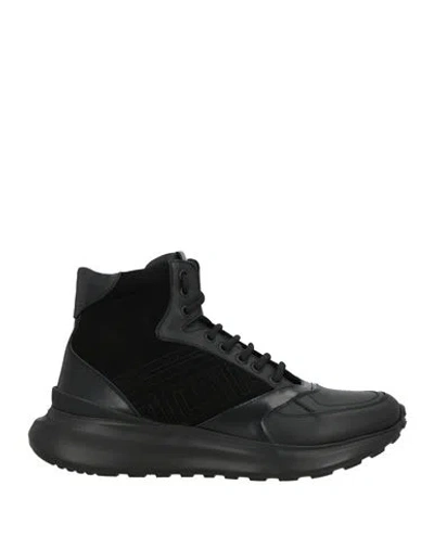 Giovanni Conti Man Sneakers Black Size 9 Calfskin