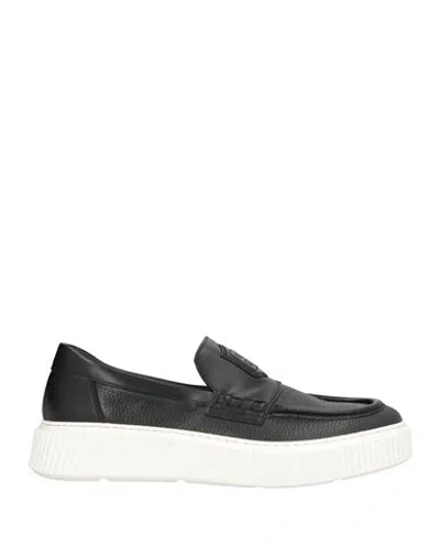 Giovanni Conti Man Sneakers Black Size 9 Calfskin