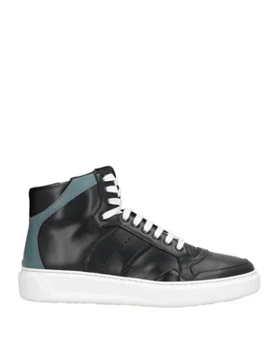 Giovanni Conti Man Sneakers Black Size 9 Calfskin