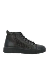 Giovanni Conti Man Sneakers Black Size 9 Leather