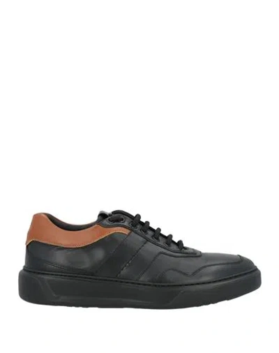 Giovanni Conti Man Sneakers Black Size 9 Leather