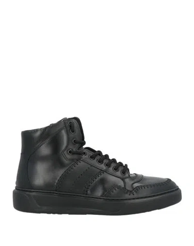 Giovanni Conti Man Sneakers Black Size 9 Leather