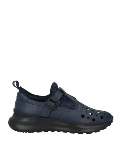 Giovanni Conti Man Sneakers Blue Size 9 Leather