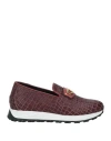 Giovanni Conti Man Sneakers Burgundy Size 9 Leather