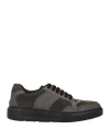 Giovanni Conti Man Sneakers Charcoal Size 9 Calfskin In Gray