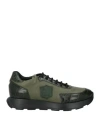 Giovanni Conti Man Sneakers Military Green Size 9 Leather