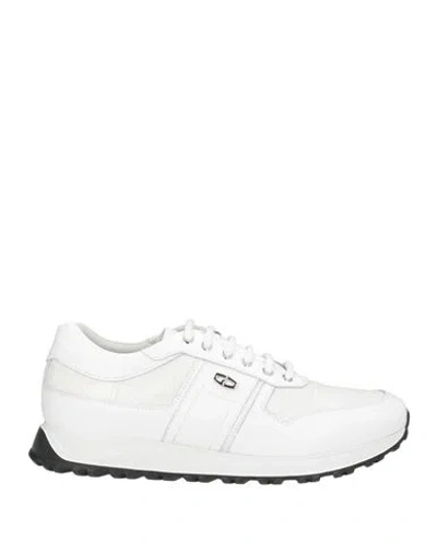 Giovanni Conti Man Sneakers White Size 10 Leather