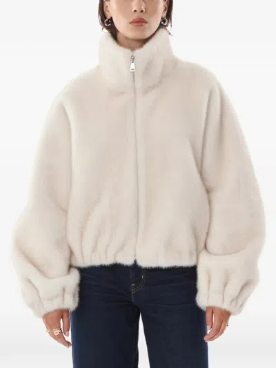 Giovanni Paris Josie Faux-fur Jacket In Neutrals