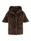 Giovanni Paris Leonie Coat In Brown