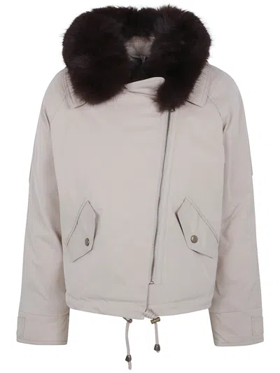 Giovanni Paris Parka Faux Fur Collar Erin Beige