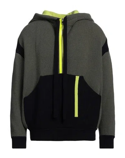 Giovannini Mirco Man Sweater Military Green Size L Virgin Wool, Elastane