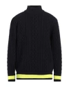 Giovannini Mirco Man Turtleneck Midnight Blue Size L Virgin Wool, Elastane