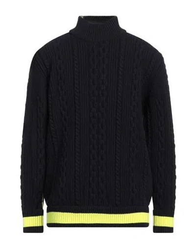 Giovannini Mirco Man Turtleneck Midnight Blue Size L Virgin Wool, Elastane