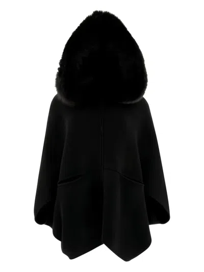 Giovi Faux Fur-trimmed Hooded Cape