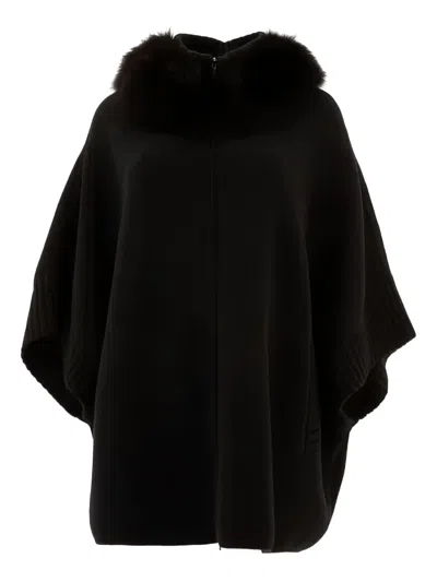 GIOVI FUR-TRIMMED CAPE