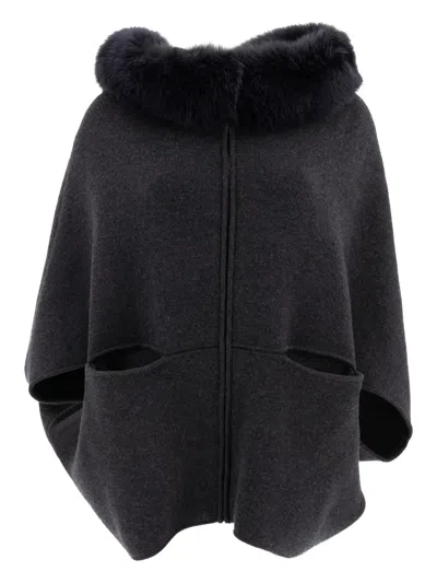 GIOVI HOODED PONCHO
