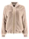 Giovi Deluxe Mink Fur Bomber Jacket In Neutral