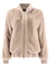 Giovi Deluxe Mink Fur Bomber Jacket In Neutral