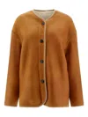Giovi Reversible Shearling Jacket In Neutral
