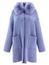 GIOVI WOOL AND CASHMERE COAT COATS LIGHT BLUE