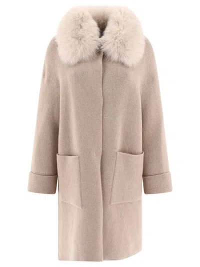 Giovi Wool And Cashmere Coat Coats Beige