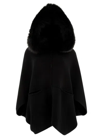 GIOVI GIOVI WOOL AND CASHMERE PONCHO