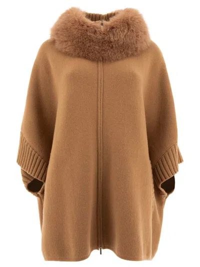 GIOVI GIOVI WOOL AND CASHMERE PONCHO