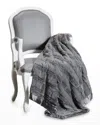 Giraffe At Home Luxe Waterfall Extra Large Throw Blanket In Charcoal
