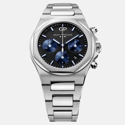Pre-owned Girard-perregaux Laureato 81020-11-631-11a Automatic Black Stainless Steel Men's Wristwatch 42 Mm