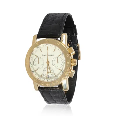 Girard-perregaux  Girard Perregaux Gp 7700 Chronograph Quartz White Dial Unisex Watch Gp 7700 In Black / Gold / Gold Tone / White / Yellow