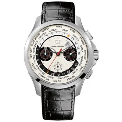 Girard-perregaux Girard Perregaux Traveller Ww.tc Chronograph Automatic Men's Watch 49700-11-131-bb6c In Beige / Black / Grey / Skeleton