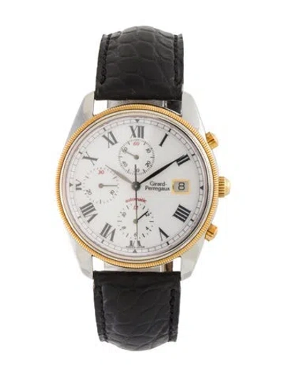 Pre-owned Girard-perregaux Olimpico Chronograph Watch, 38mm In Multi
