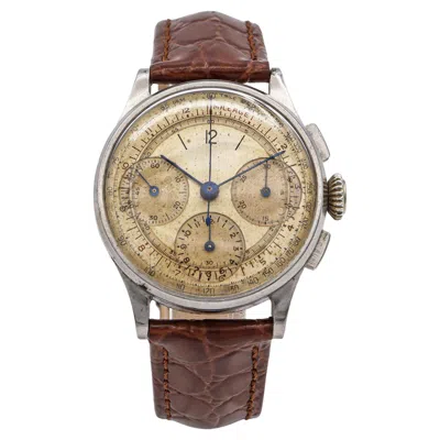 Pre-owned Girard-perregaux Vintage  Chronograph Cal 285 Hand Wind Men's Watch Ref 22405 In Multi